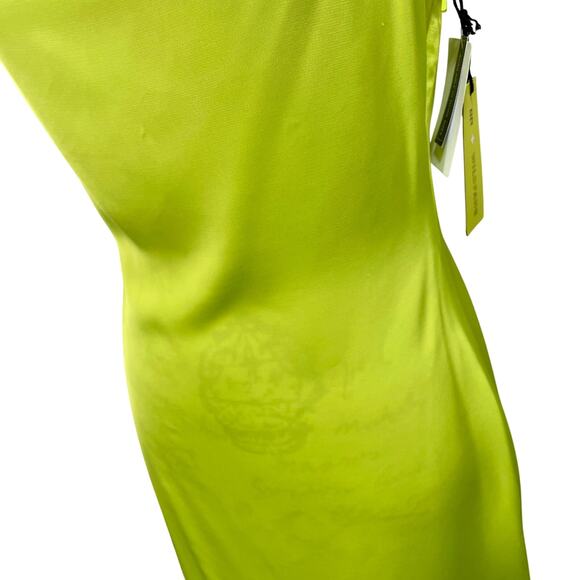 NEW Lime Green BP Nordstrom x Wildfang Slip Dress Spaghetti Strap Side Slit - Picture 3 of 10